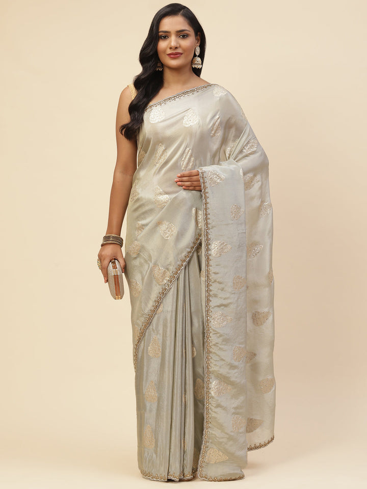 Woven Embroidered Banarasi Saree