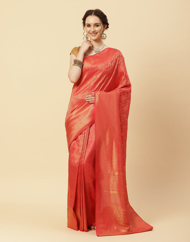 Woven Art Handloom Brocade Zari Jaal Saree