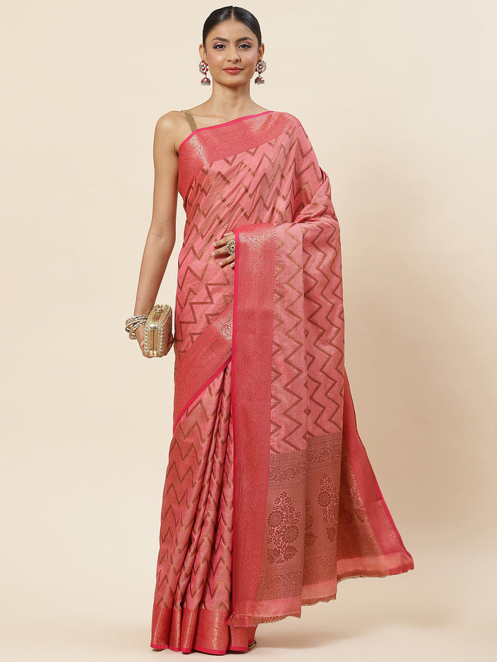 Zari Jaal Woven Handloom Saree