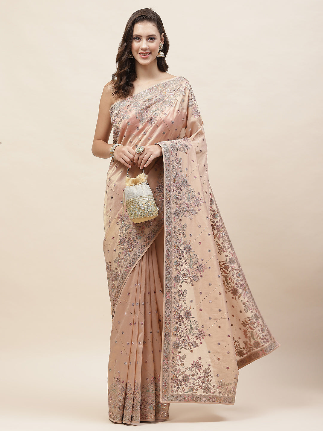 Resham Jaal Embroidery Banarsi Saree