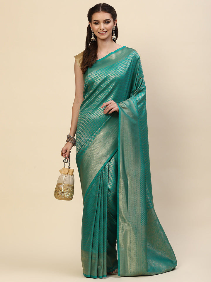 Brocade Zari Jaal Handloom Woven Saree