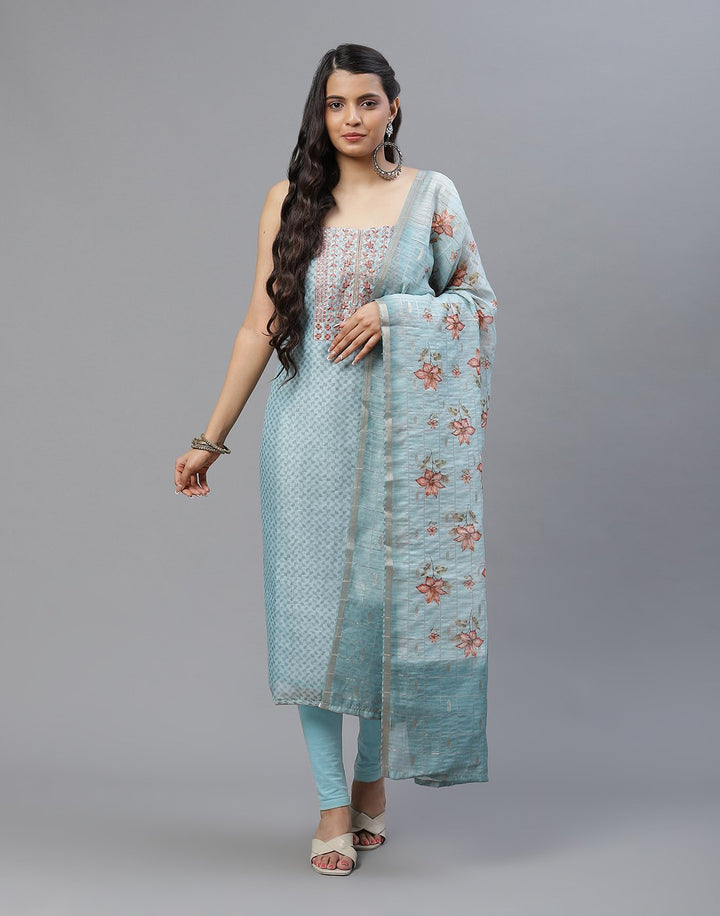 Chanderi Printed Suit piece