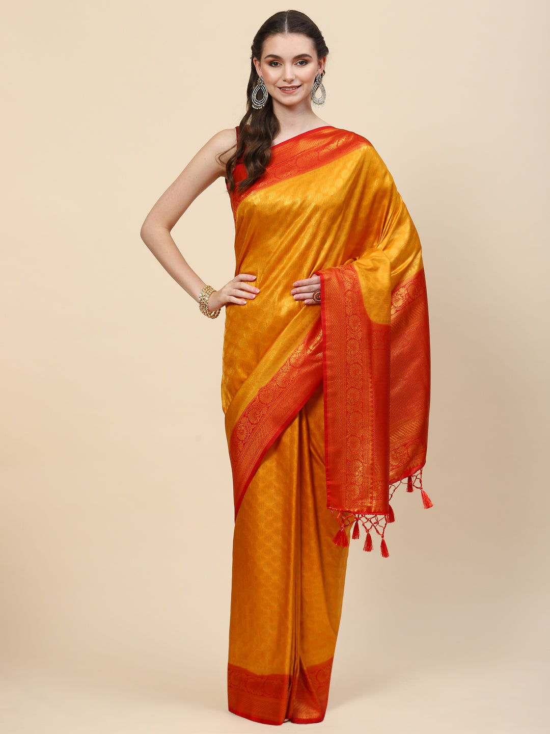 Zari Jaal Handloom Woven Saree