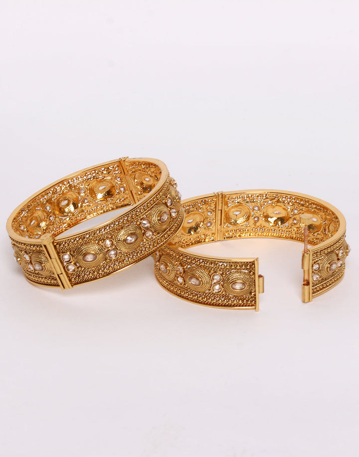 Traditional Gold Toned Bangle Set