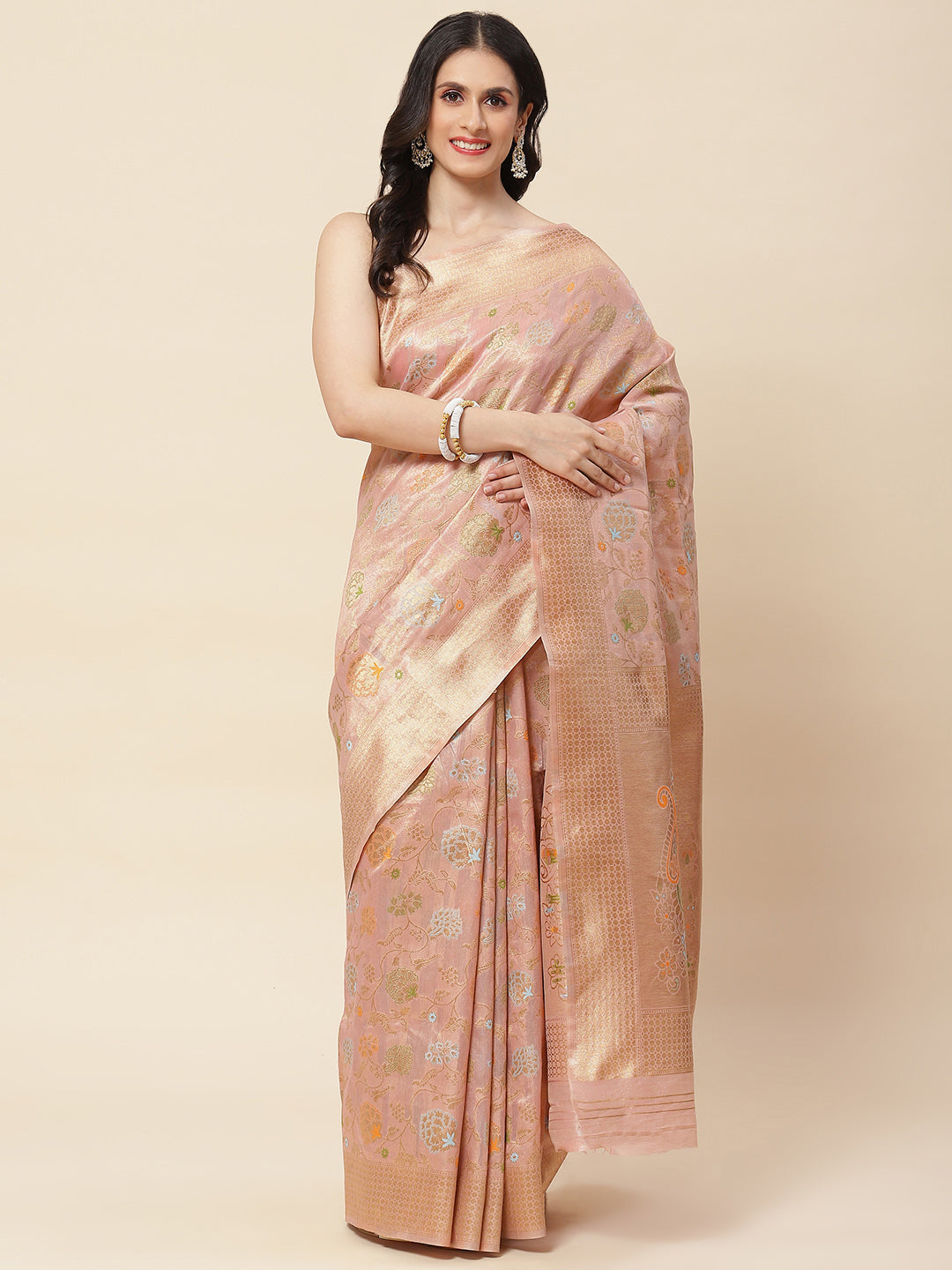 Zari Jaal Woven Cotton Saree