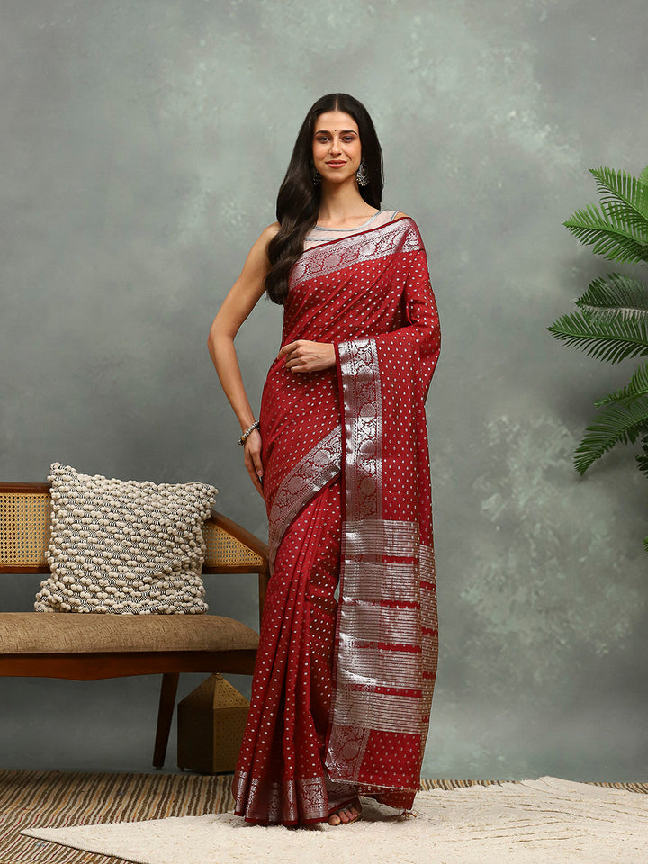Woven Booti Art Silk Saree