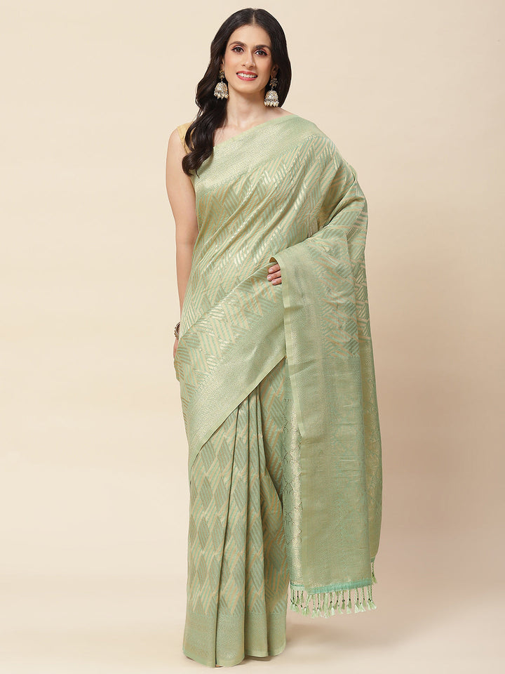 Zari Jaal Woven Cotton Saree