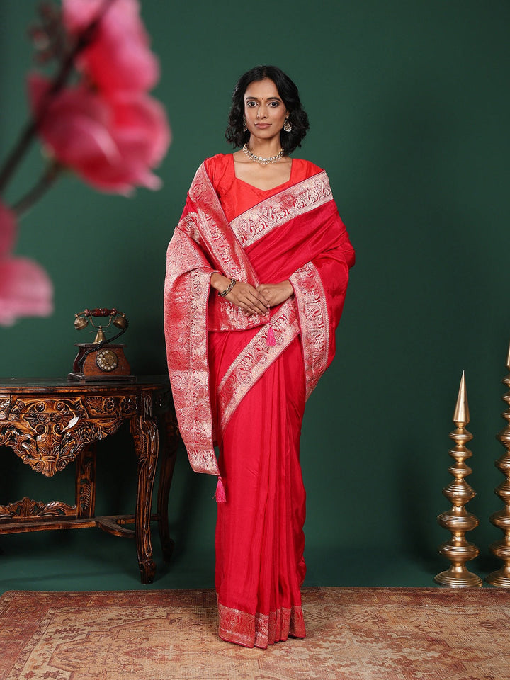 Woven Design Cotton Blend Saree