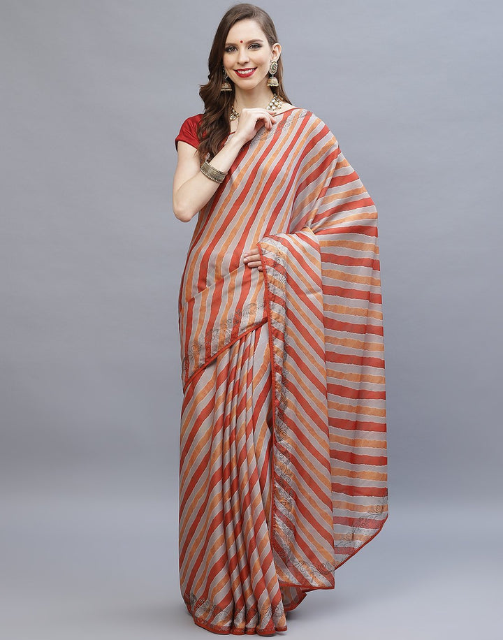 Satin Printed Saree