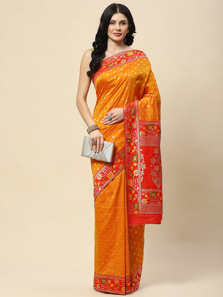 Zari Booti Woven Art Silk Banarsi Saree