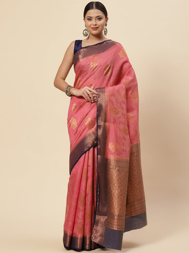 Zari Booti Handloom Woven Saree