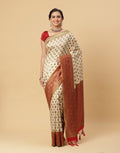 Woven Art Handloom Saree With Zari Booti Border