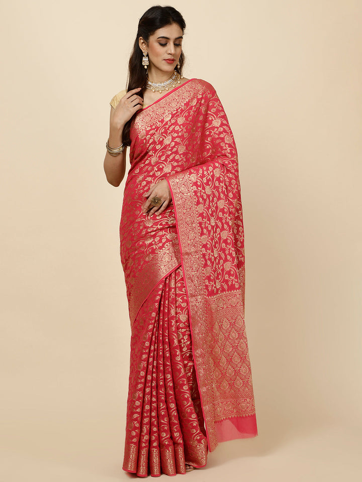 Zari Jaal Woven Georgette Saree