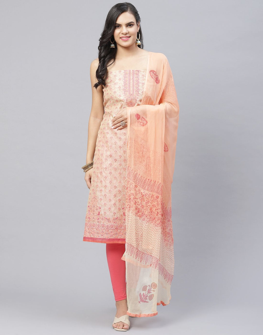 Chanderi Printed Suit piece