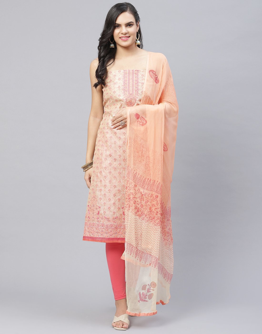 Chanderi Printed Suit piece