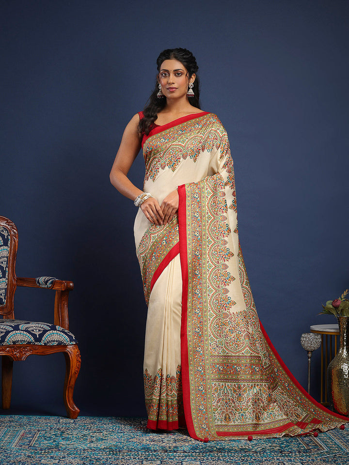 Digital Printed Art Silk Saree