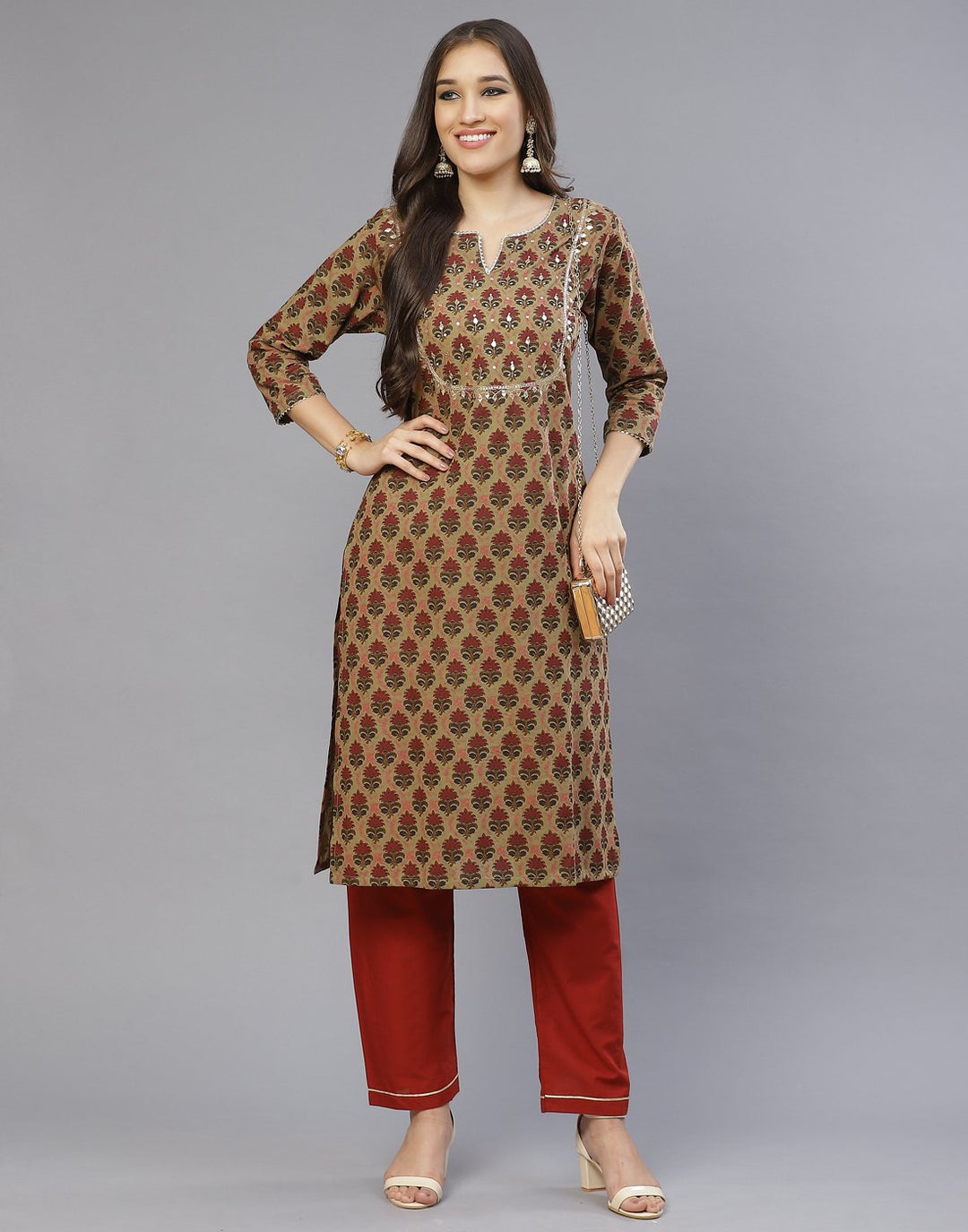 Cotton Printed Kurti with Pant