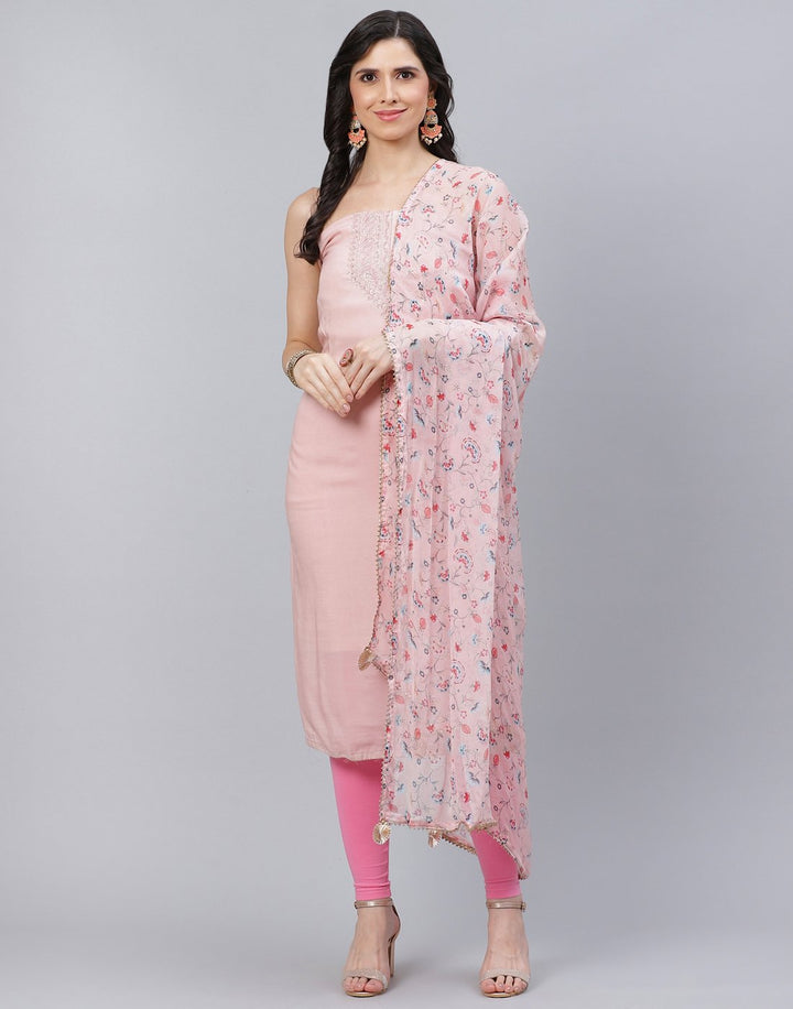 Chanderi Embroidered Suit piece