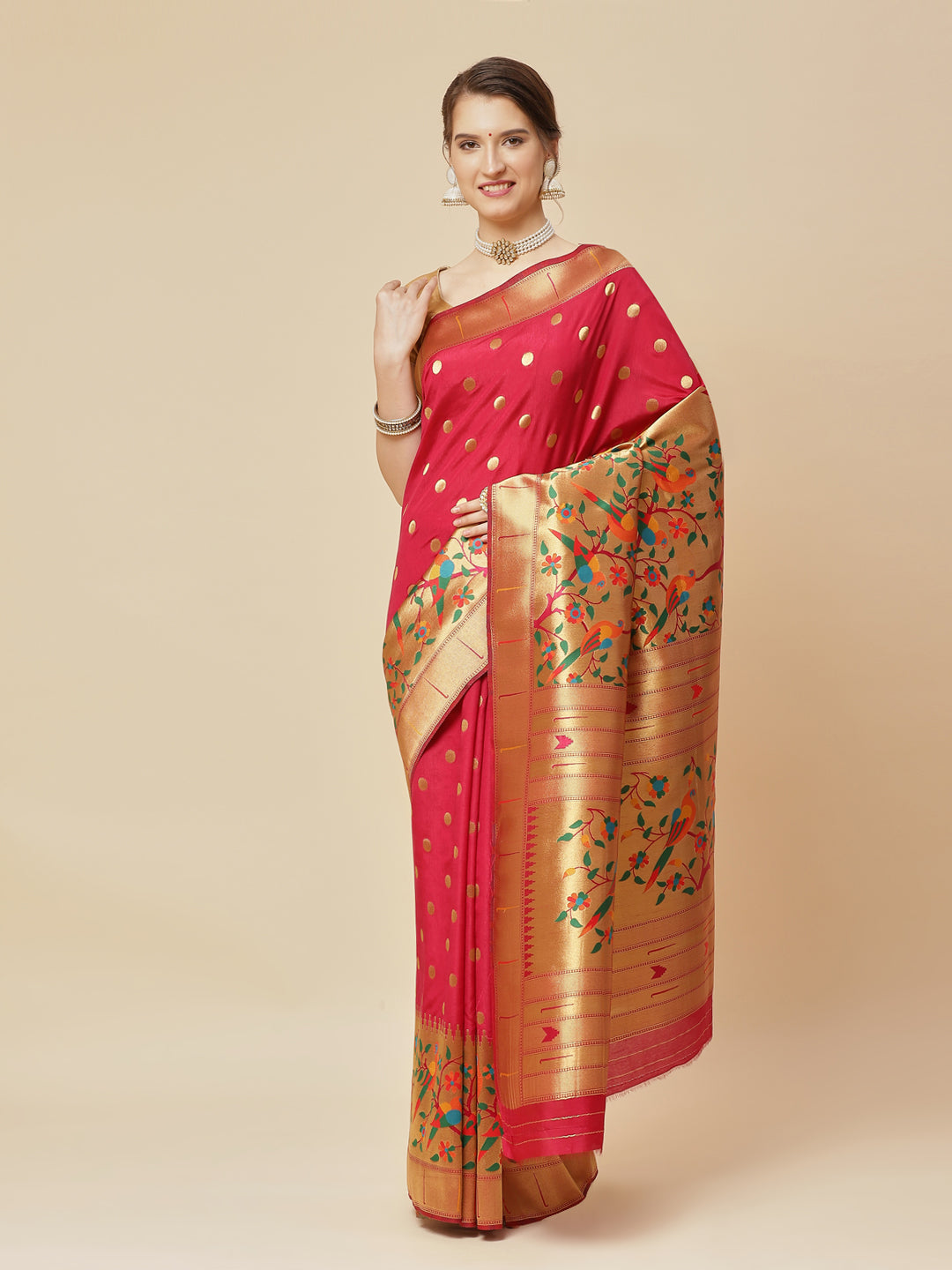 Zari Booti Art Handloom Woven Saree