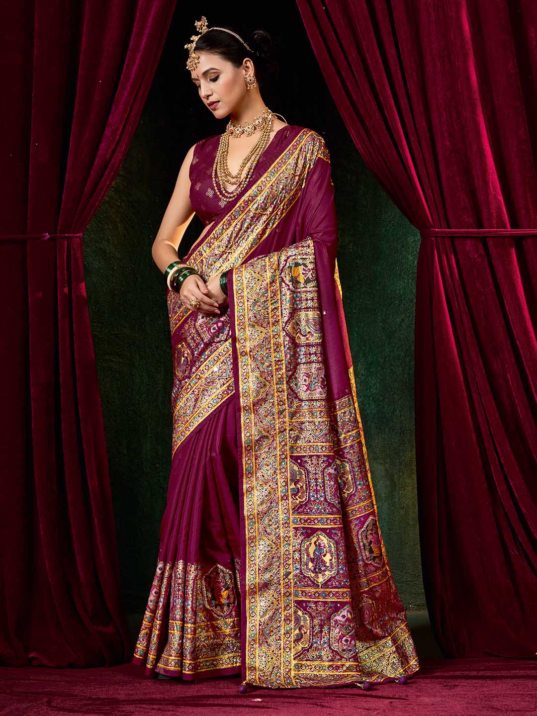Zari Border Art Silk Saree
