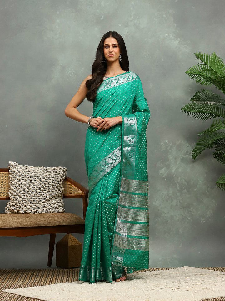Woven Booti Art Silk Saree