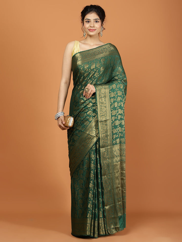 Zari Border Woven Chiffon Saree