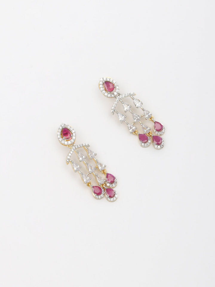 White Stones Drop &amp; Danglers Earrings