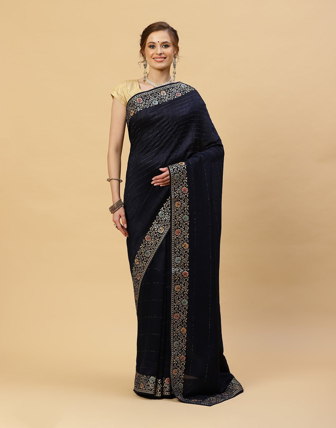 Embroidered Art Tussar Saree