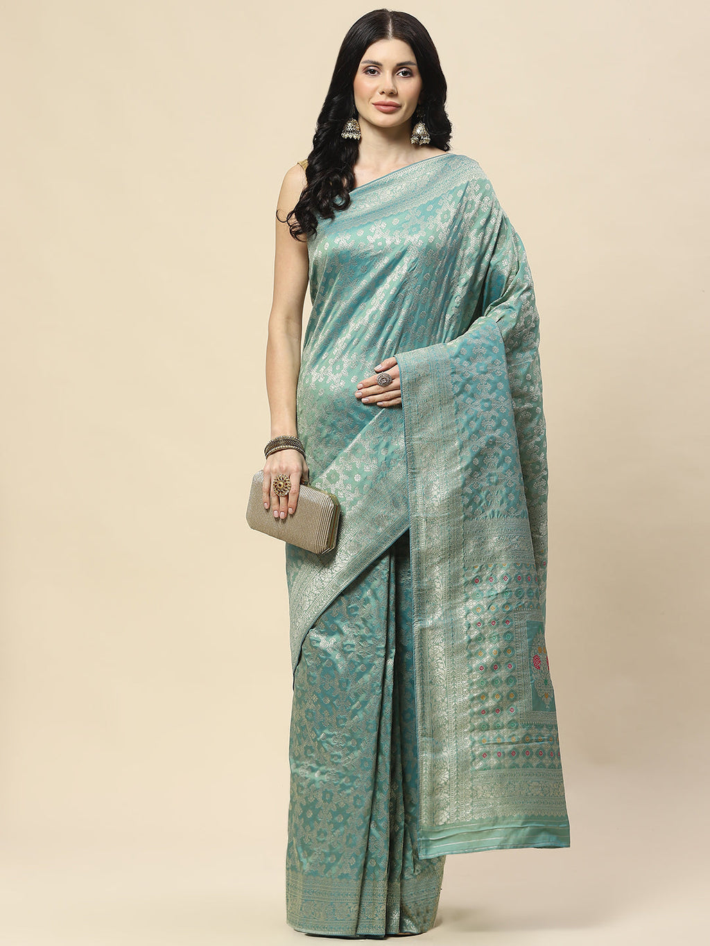 Zari Jaal Woven Art Silk Banarsi Saree