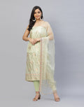 Embroidered Art Handloom Suit Piece
