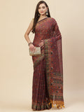 Digital Printed Sequin Cotton Saree
