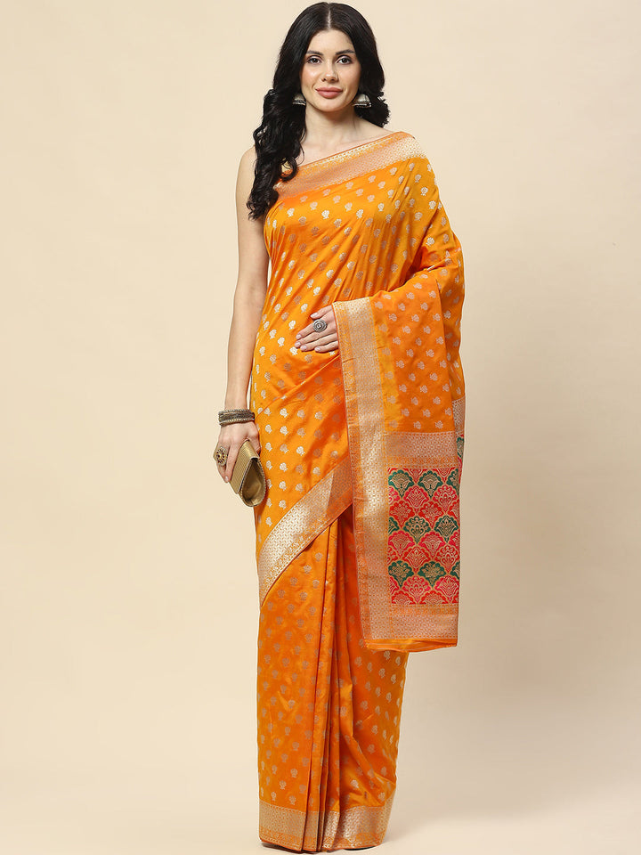 Zari Booti Woven Art Silk Banarsi Saree