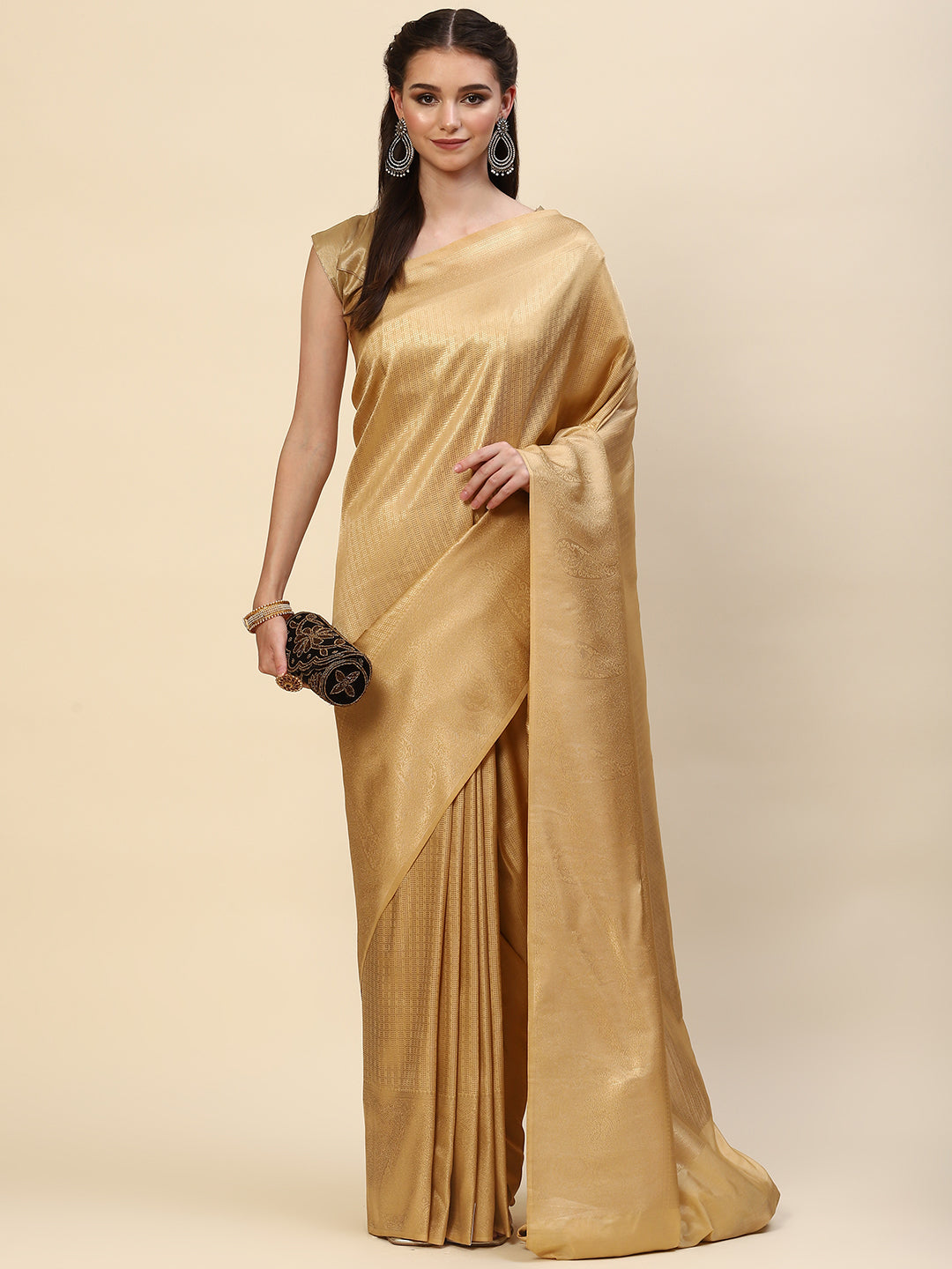 Brocade Zari Jaal Handloom Woven Saree