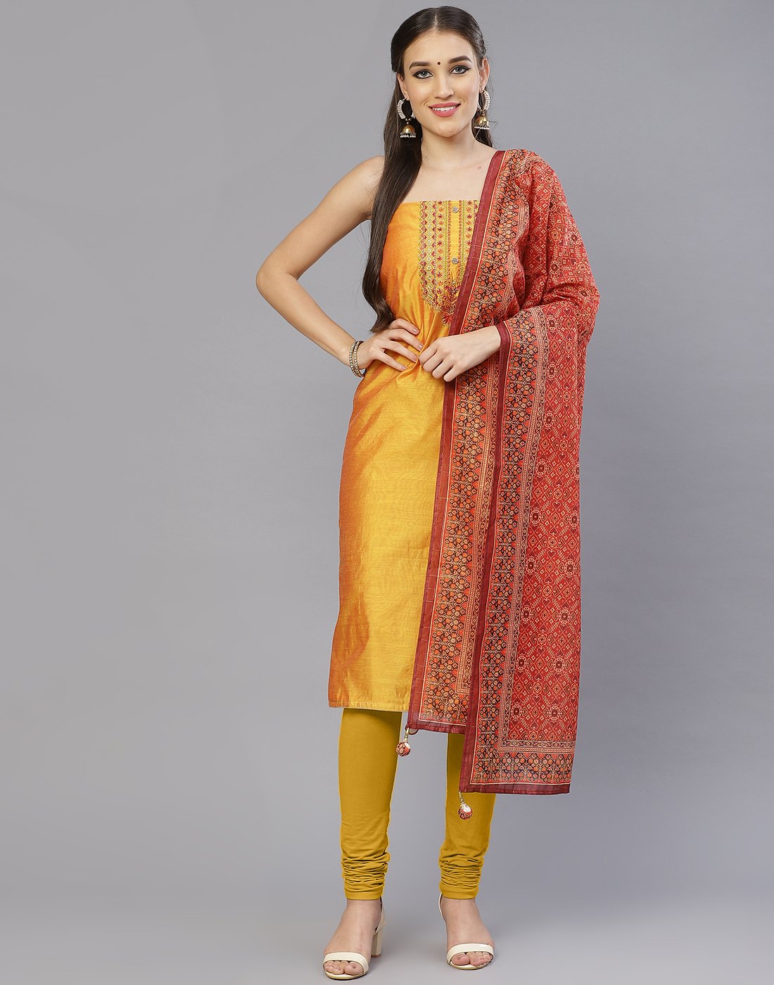 Chanderi Suit Set