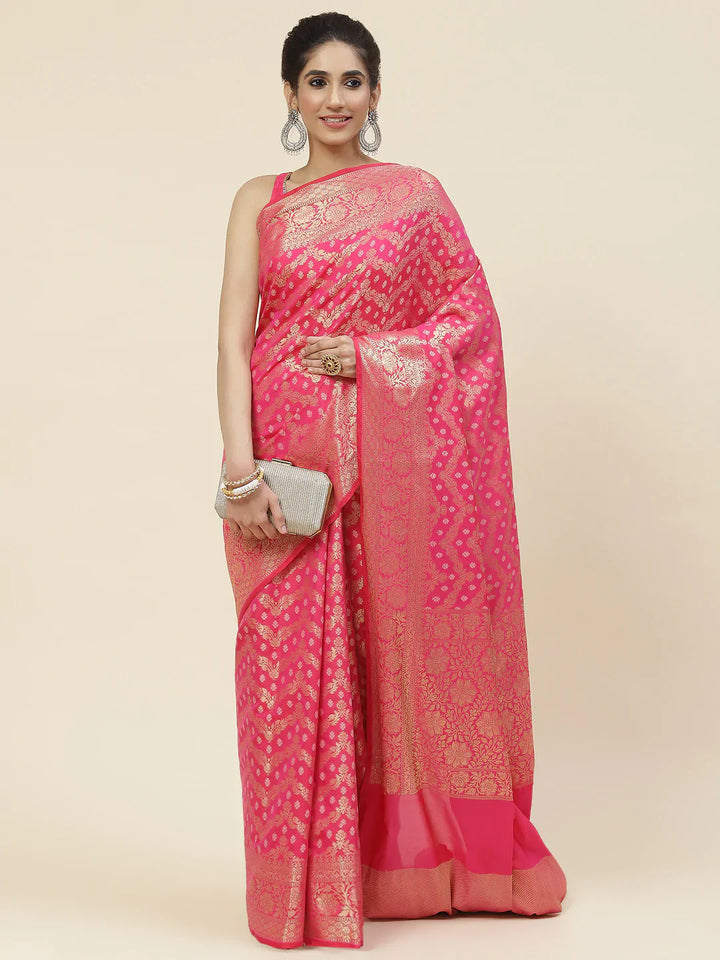 Zari Booti Cotton Woven Saree