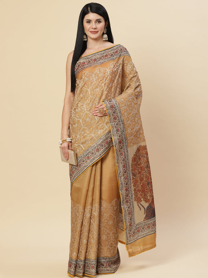 Printed Tussar Saree