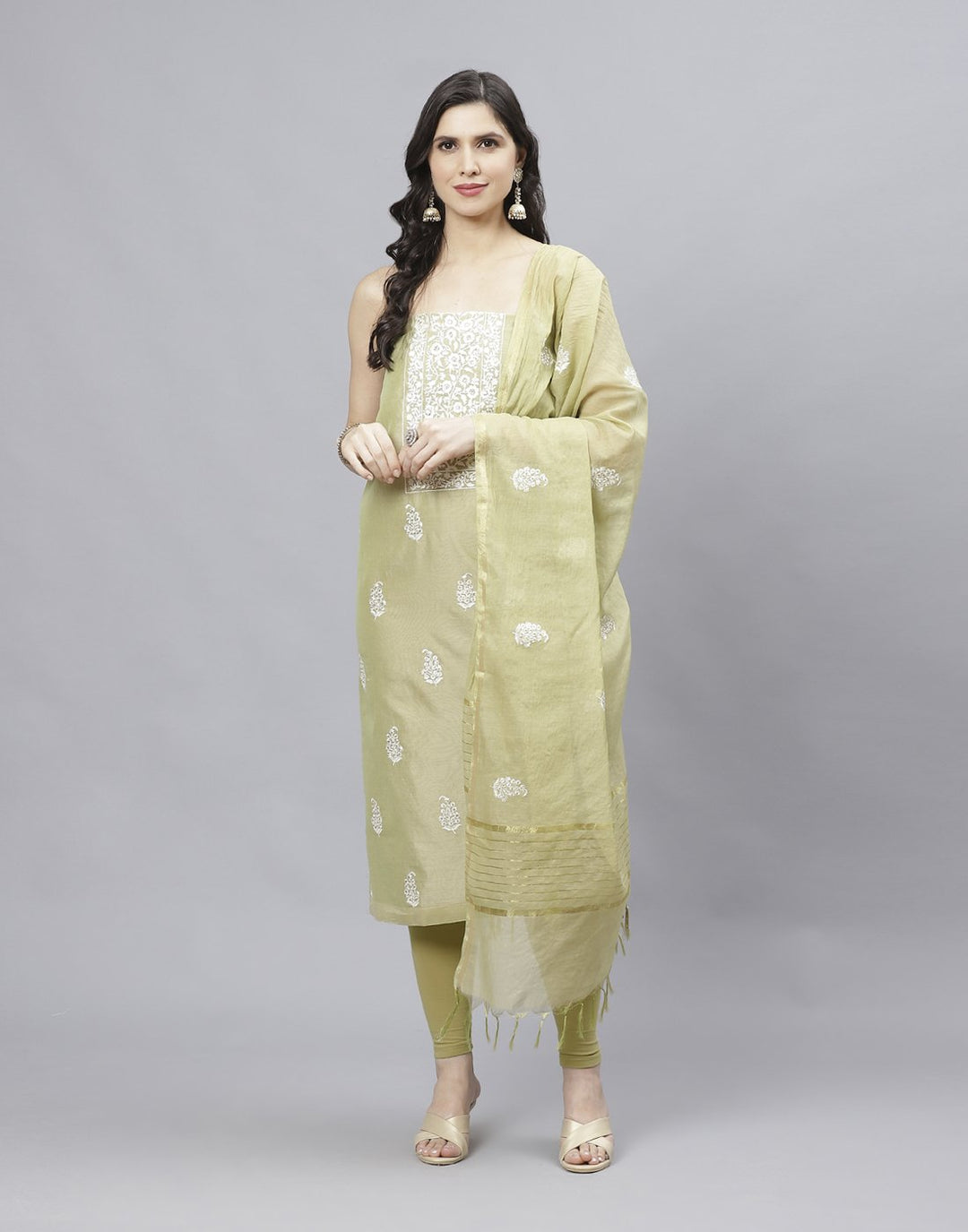 Chanderi Embroidered Suit piece