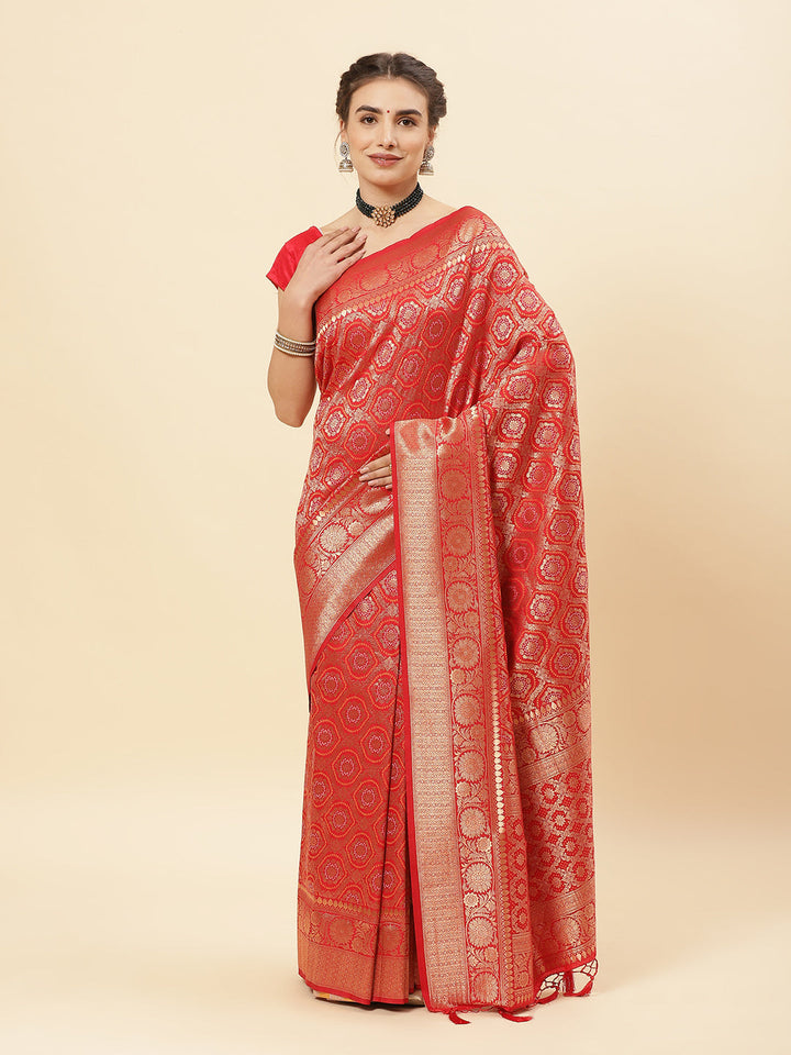 Bandhez Art Handloom Saree with Zari Border