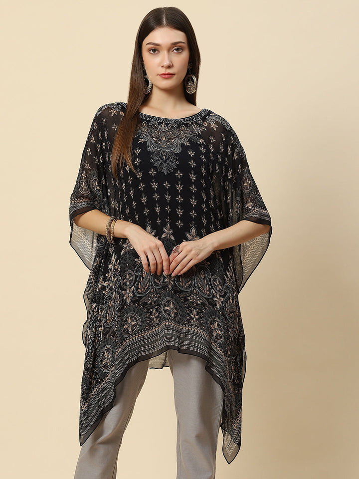 Digital Printed Georgette Kaftan Kurta