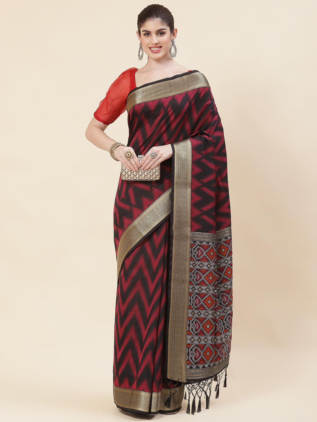 Zari Border Handloom Woven Saree