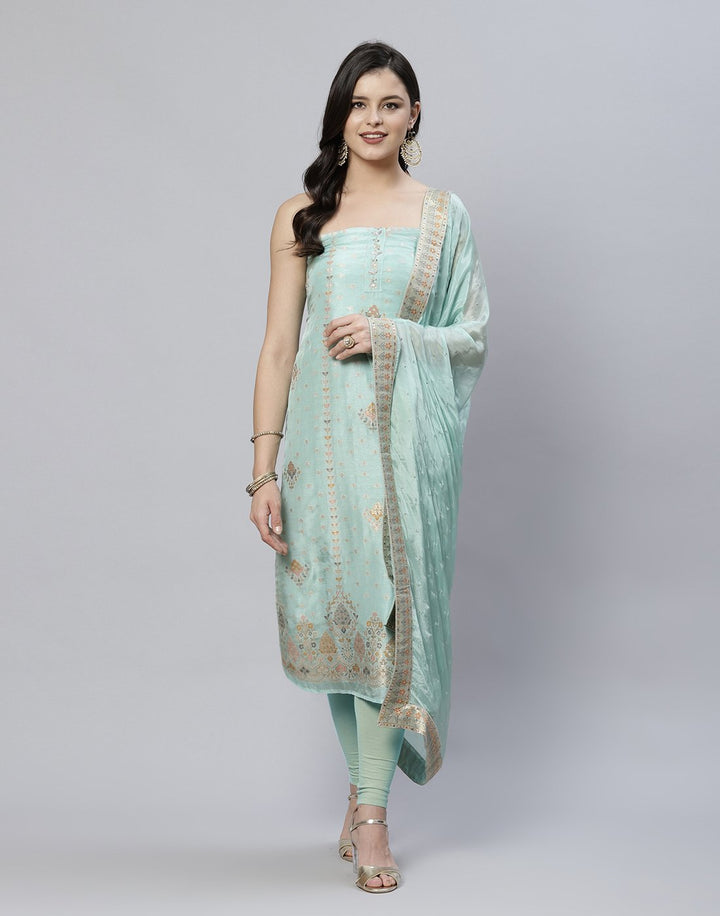 Embroidered Art Handloom Dupion Suit Piece