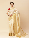 Plain Zari Border Art Handloom Woven Saree
