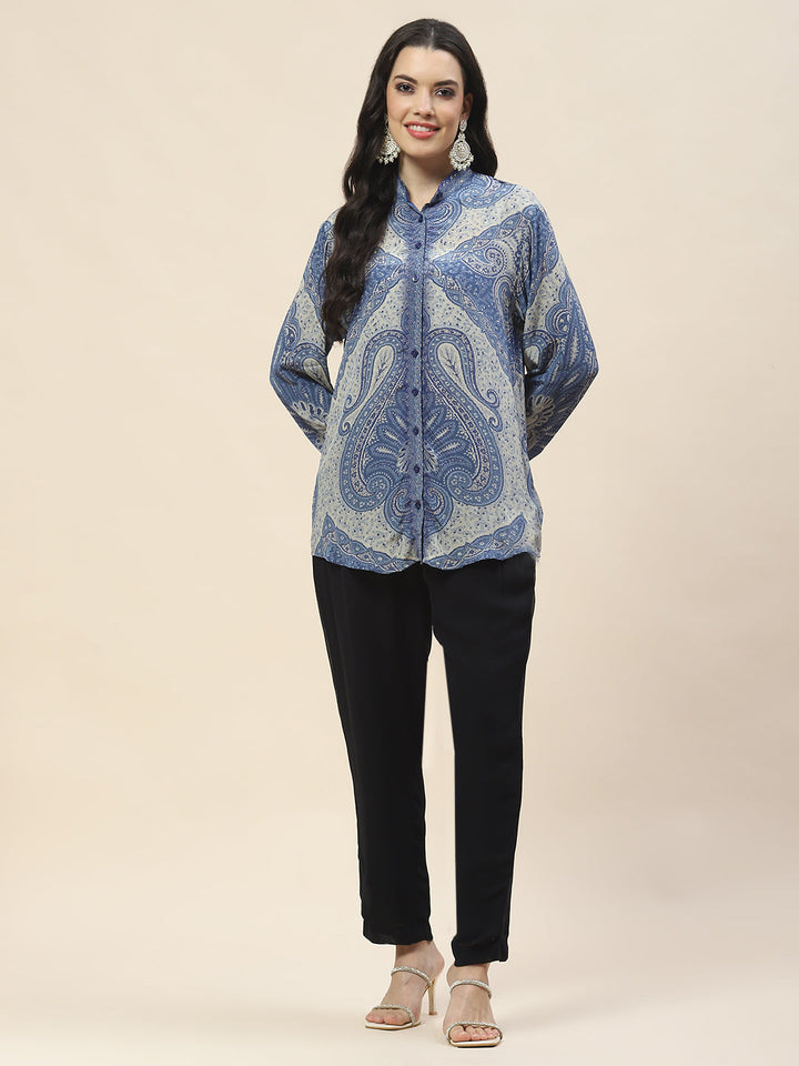 Digital Print Crepe Short Kurta