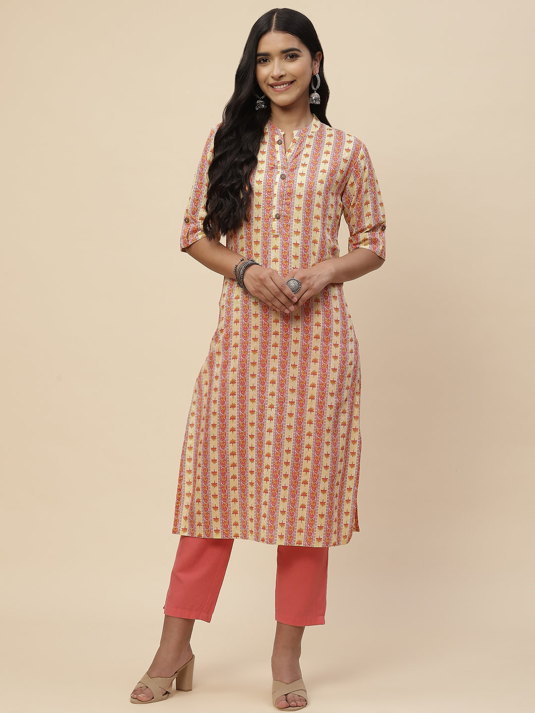 Floral Printed Cotton Kurta