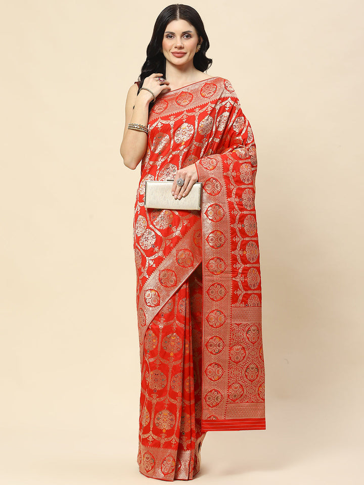 Zari Jaal Woven Art Silk Banarsi Saree