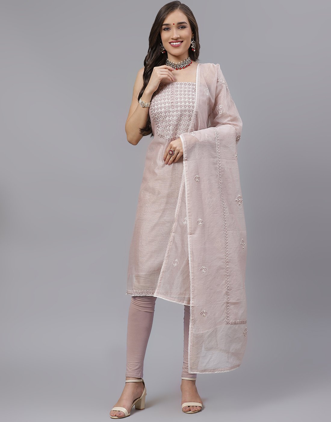 Cotton Embroidered Suit Piece