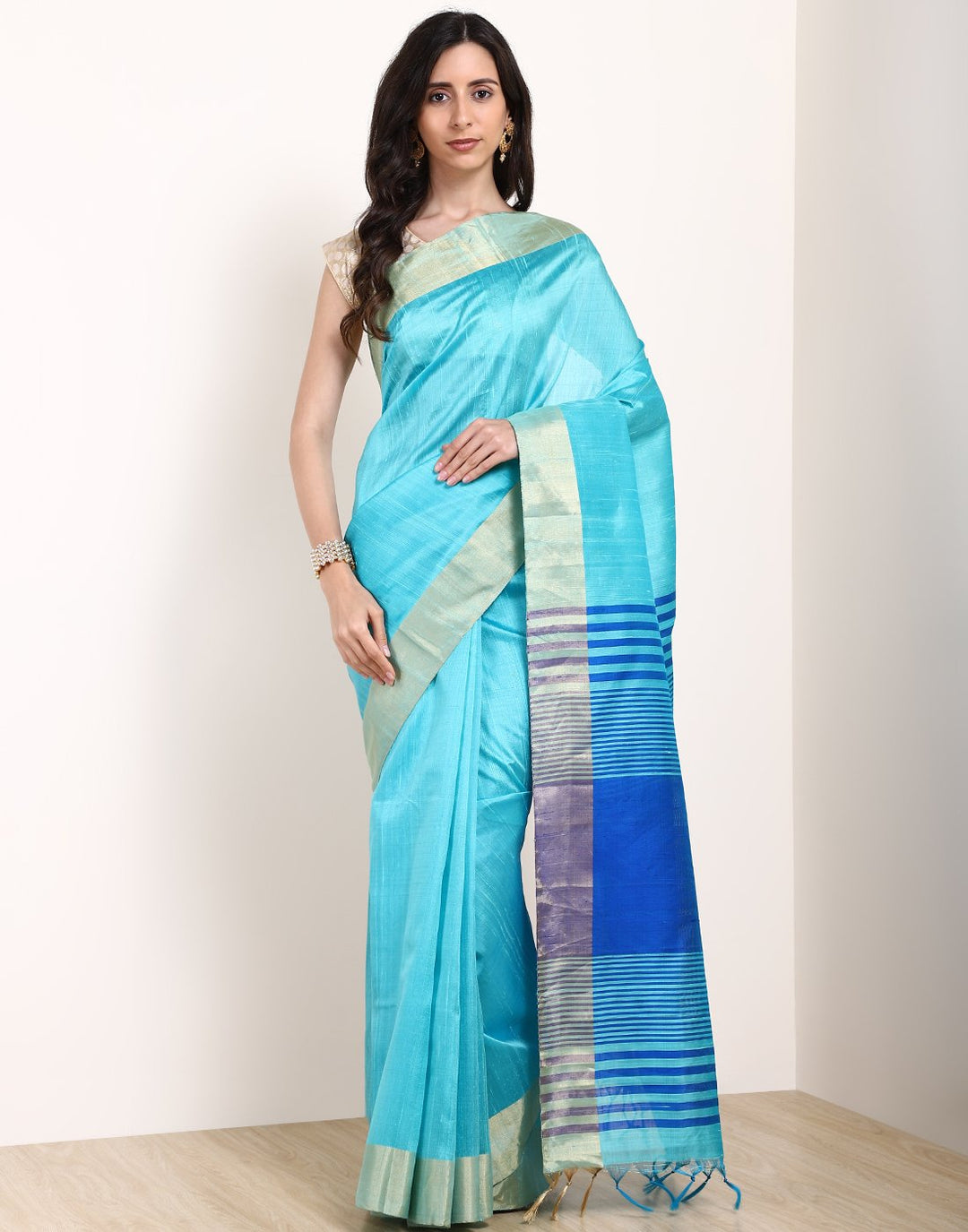 Firozee Woven Handloom Saree