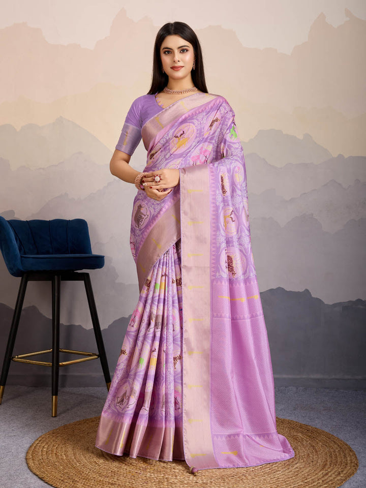 Printed Art Silk Saree