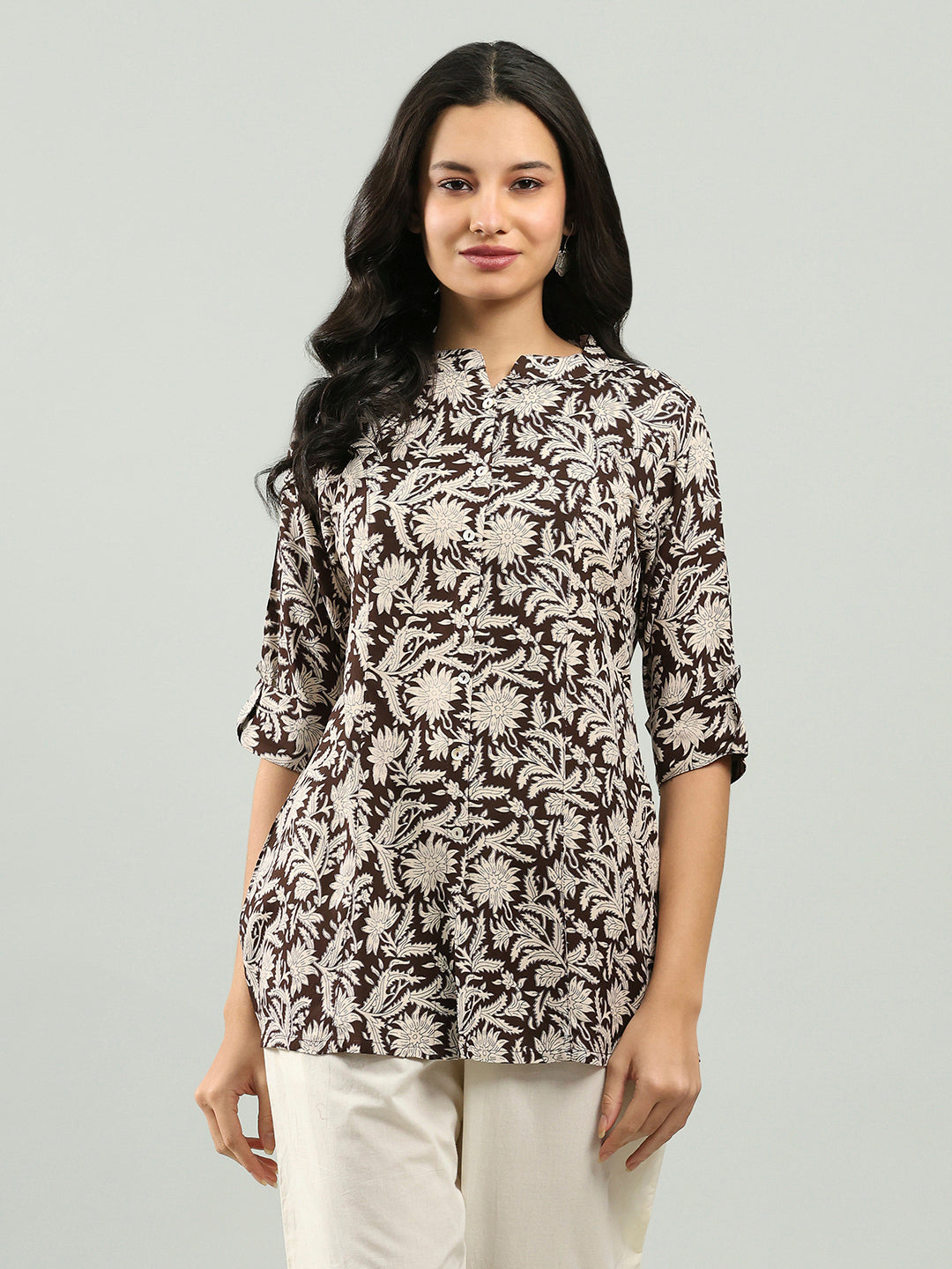 Printed Cotton Blend Shirt