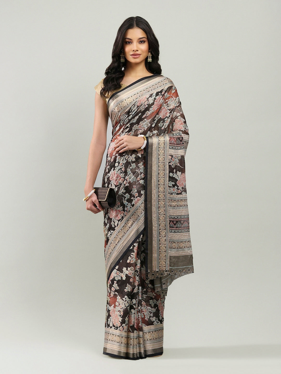 Digital Printed Georgette Saree